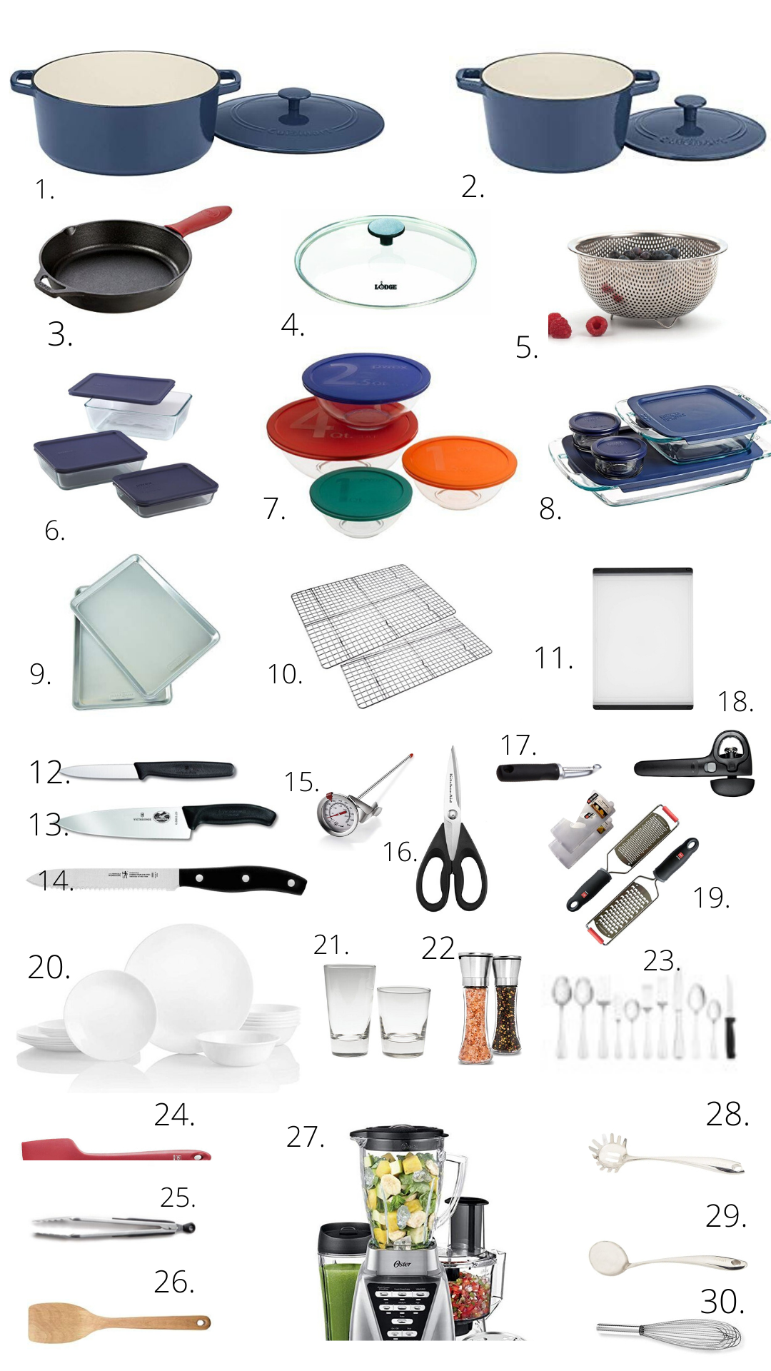30 Items Minimalist Kitchen